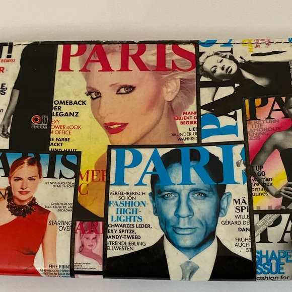 Vintage OLIVIA MILLER Paris Magazine Cover Clutch - Picture 3 of 7